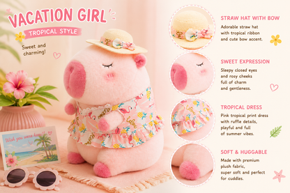 Summer Capybara Plush Collection