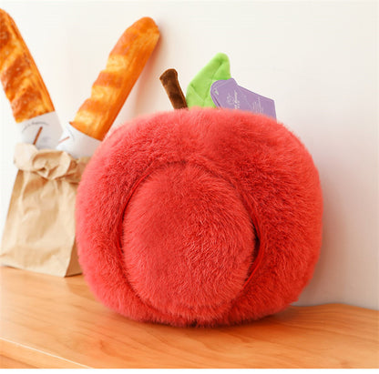 Peluche erizo y manzana