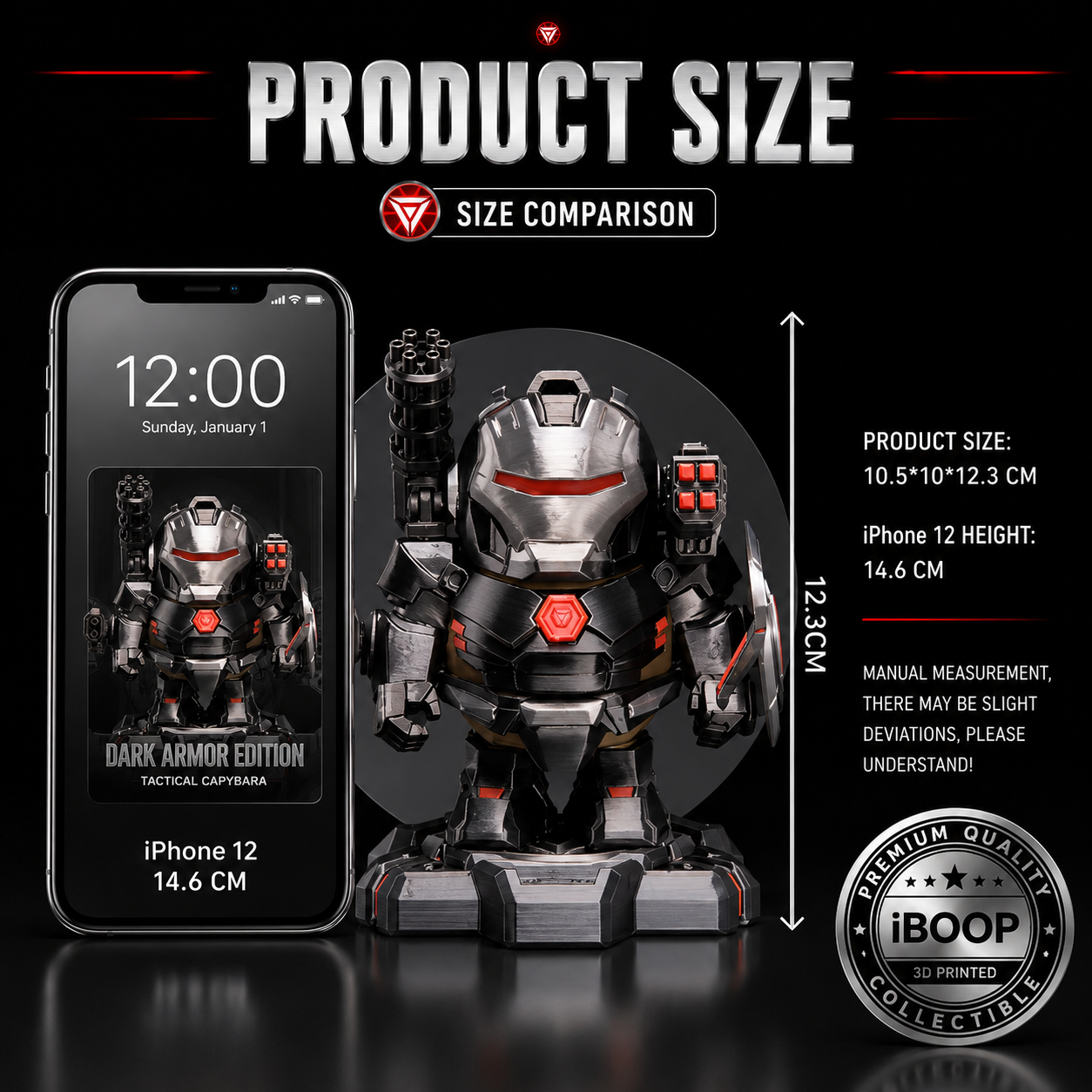 Tactical Capybara 3D Printed Figure | Dark Armor Collectible – iBOOP