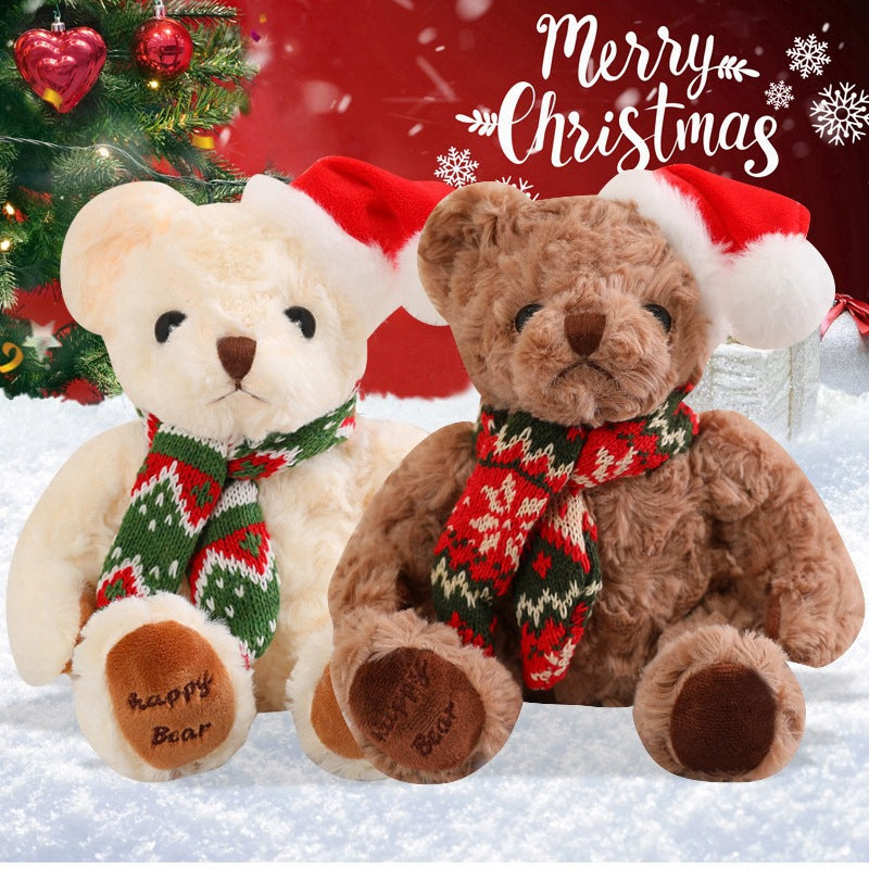 Christmas bears, bear with scarf and cap 20 CM