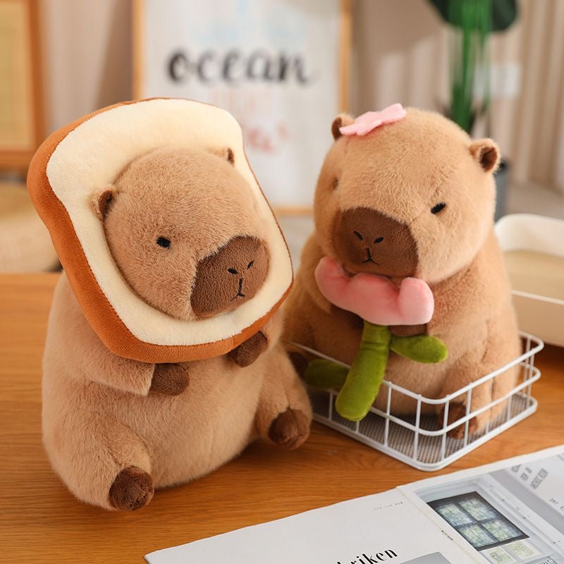 Capybara con bufanda, peluche capybara