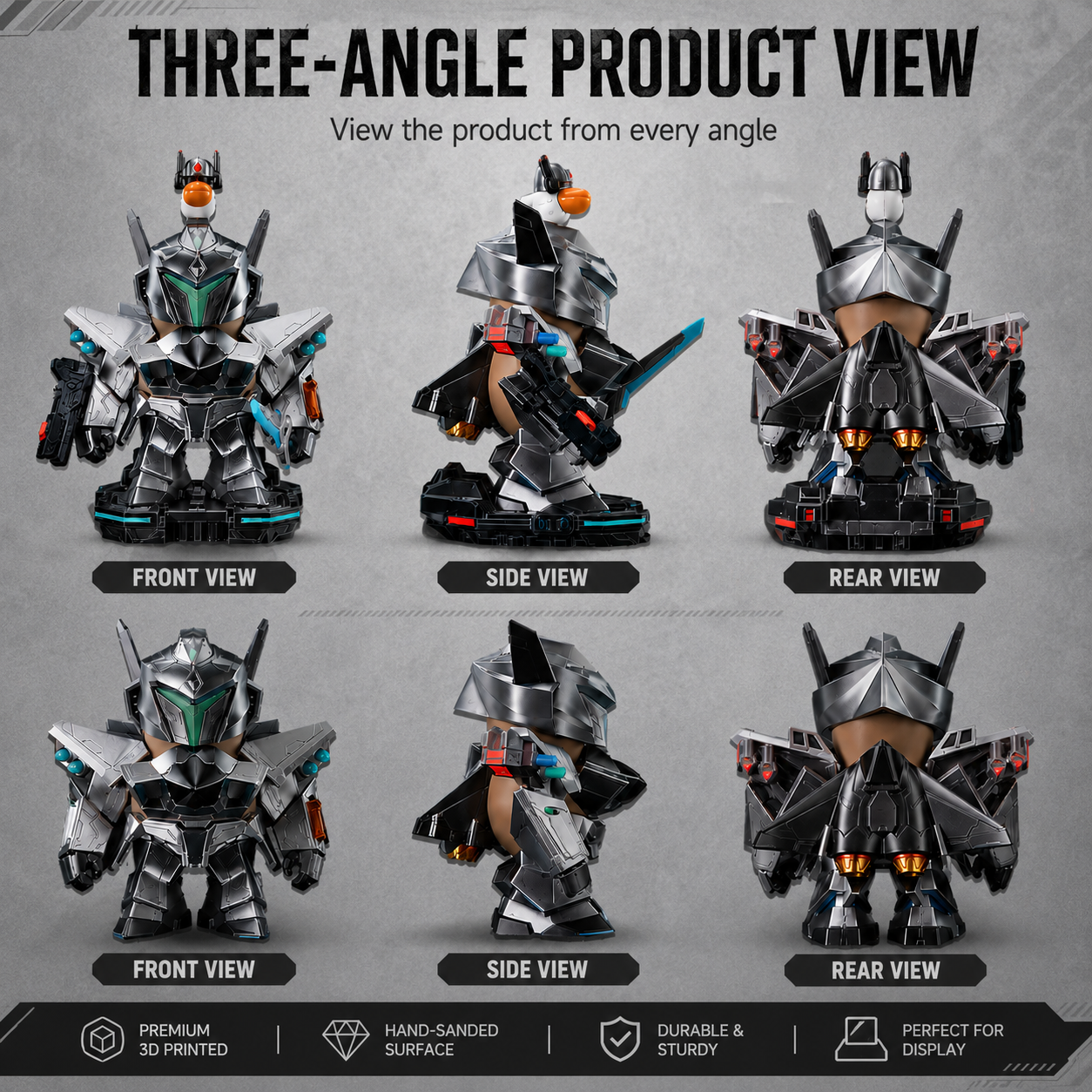 Capybara 3D Printed Armor – Collectible Futuristic Mechanical 3D Figure | iBOOP
