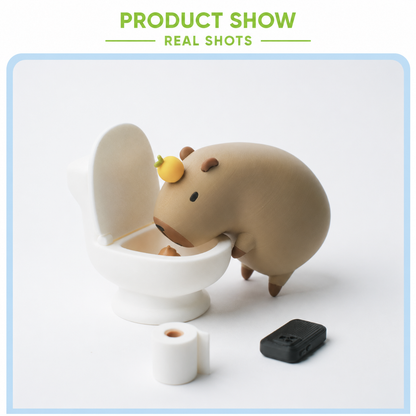 Phone Addicted Capybara Figurine | Funny 3D Printed Desk Decor