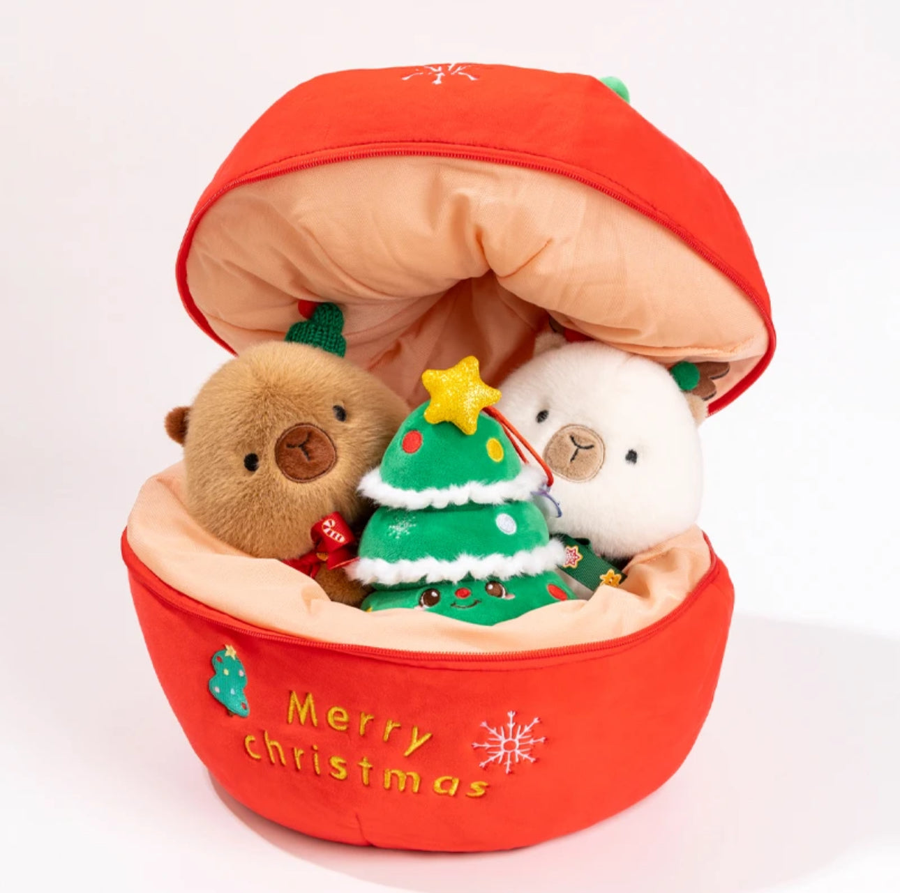 Christmas stuffed animals, Christmas capybara