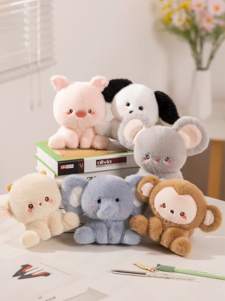 familia de animales de peluche