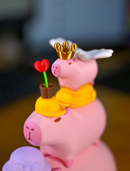 capibara magnética Rosa Jenga juguetes figuras 3D