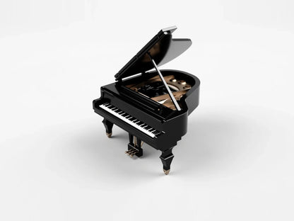 caja de música de piano figuras 3D