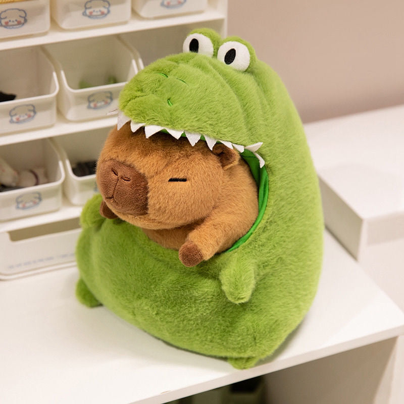 Peluche de dinosaurio capibara