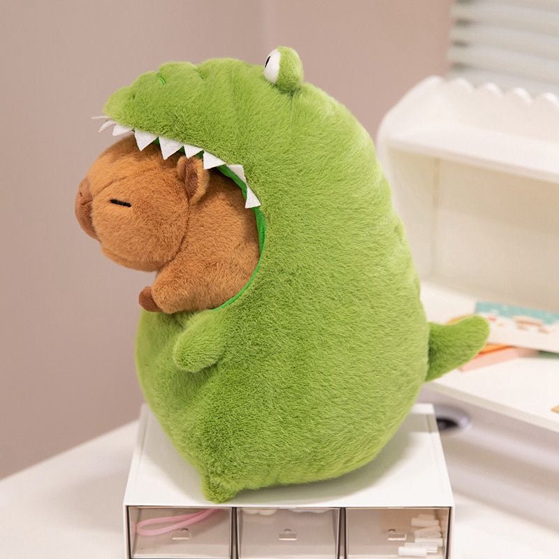 Peluche de dinosaurio capibara