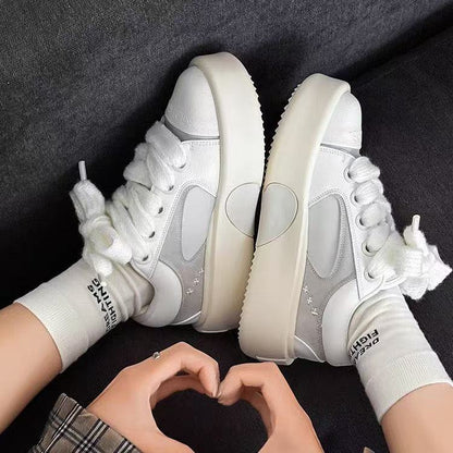 Zapatos de amor, zapatos de pareja, zapatillas de suela gruesa con aumento de altura.