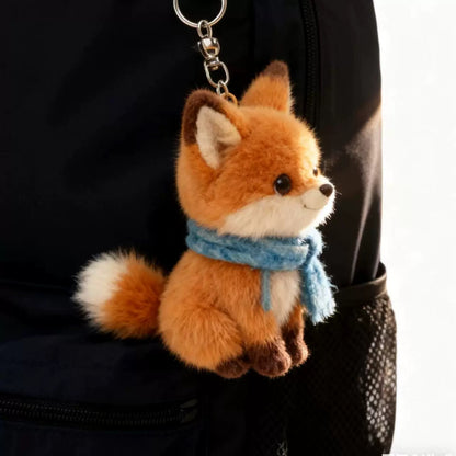 Llavero de zorro, juguete de peluche