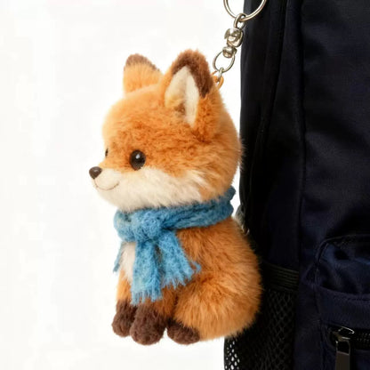 Llavero de zorro, juguete de peluche