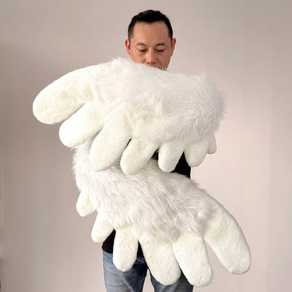 Lindos guantes con forma de pata de gato para convenciones de anime, engrosados y forrados con vellón.