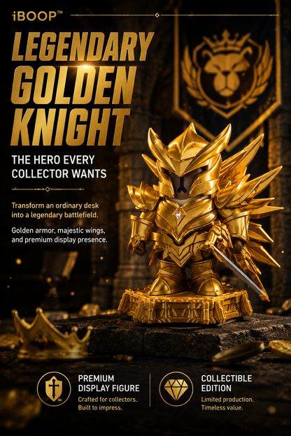Golden Capybara Knight™ | Magnetic Fantasy Collectible Figure