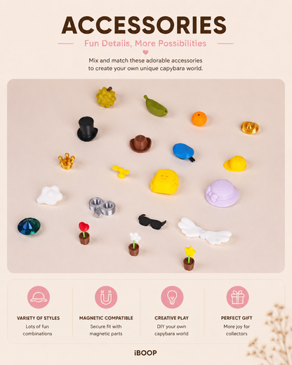 Capybara Nesting Family – Magnetic Stackable 3D Printed Collectible | iBOOP