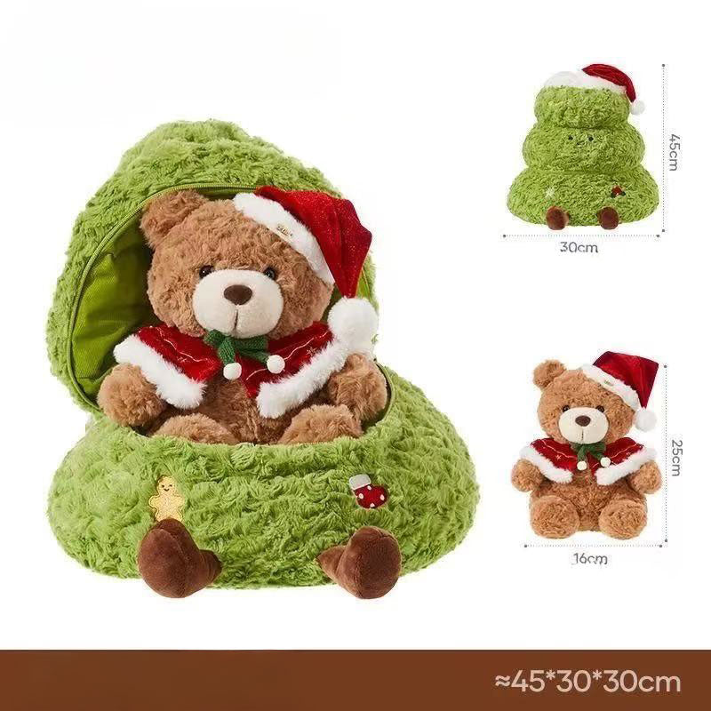 Navidad, árbol de Navidad, peluches, cordero, oso