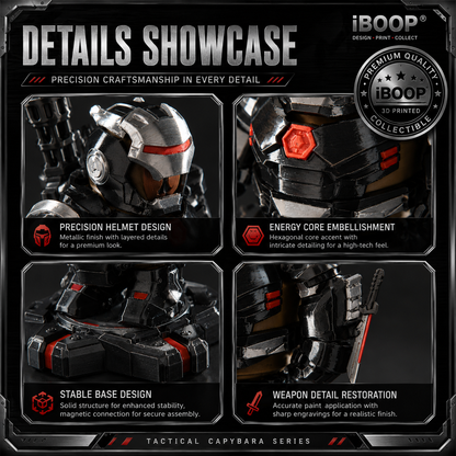 Tactical Capybara 3D Printed Figure | Dark Armor Collectible – iBOOP