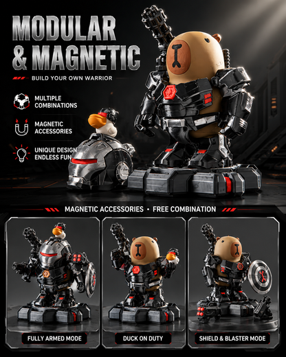 Tactical Capybara 3D Printed Figure | Dark Armor Collectible – iBOOP