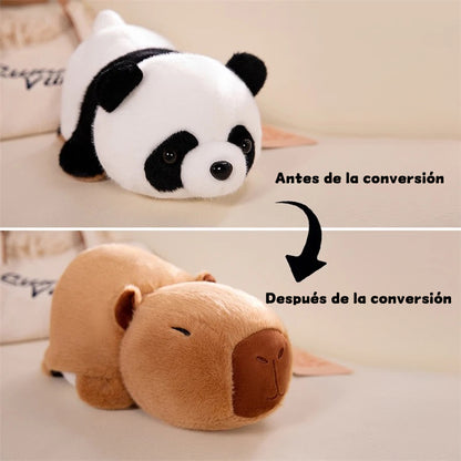 Transformación de un panda de peluche de capibara