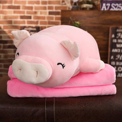 White and pink pig plush