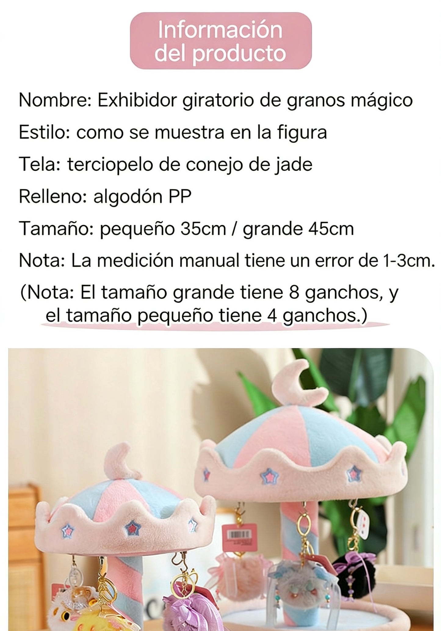 Organizador de Peluche Giratorio para Escritorio
