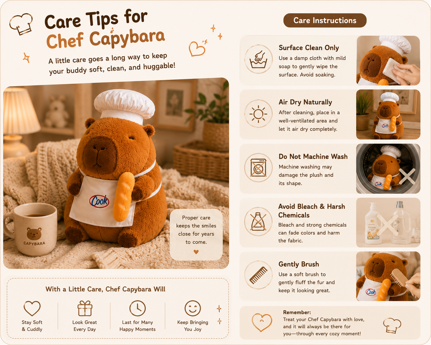 Chef Capybara Plush
