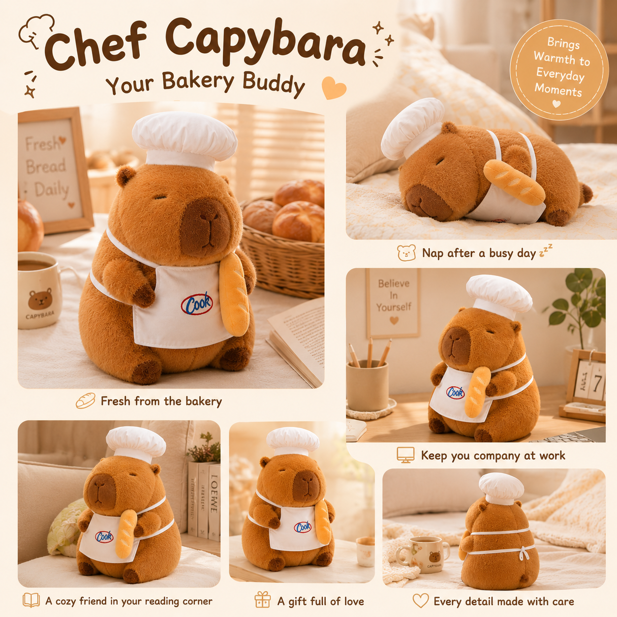Chef Capybara Plush
