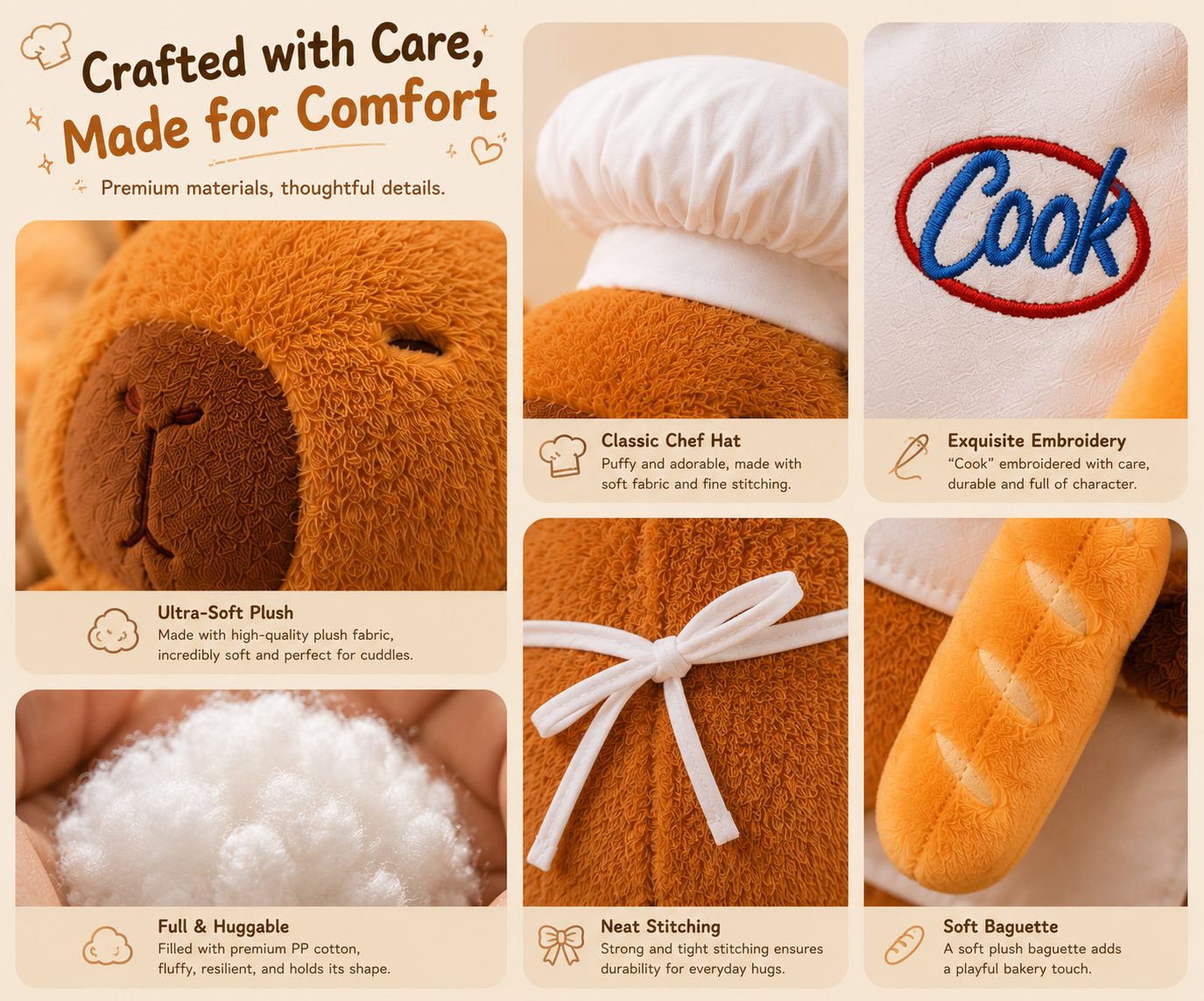 Chef Capybara Plush
