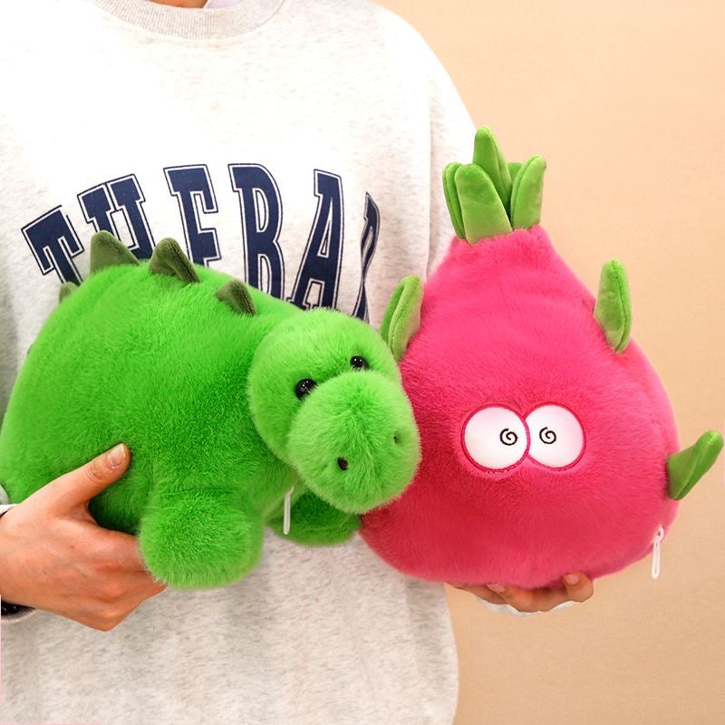 Peluche fruta y dinosaurio 45cm