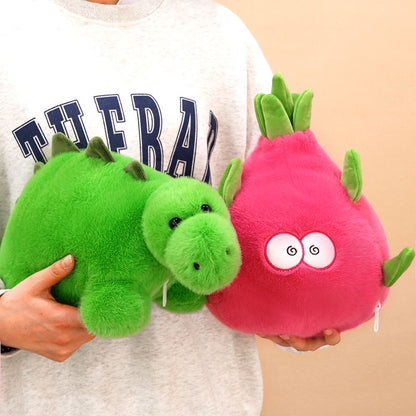 Peluche fruta y dinosaurio 45cm