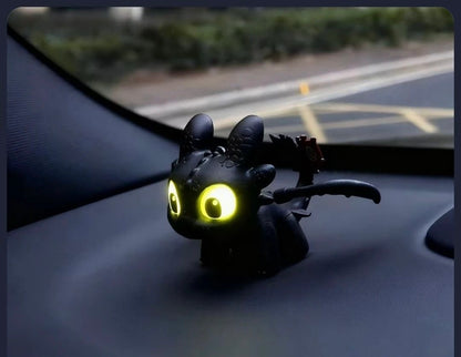 Llavero de Dragón Negro con Alas Móviles