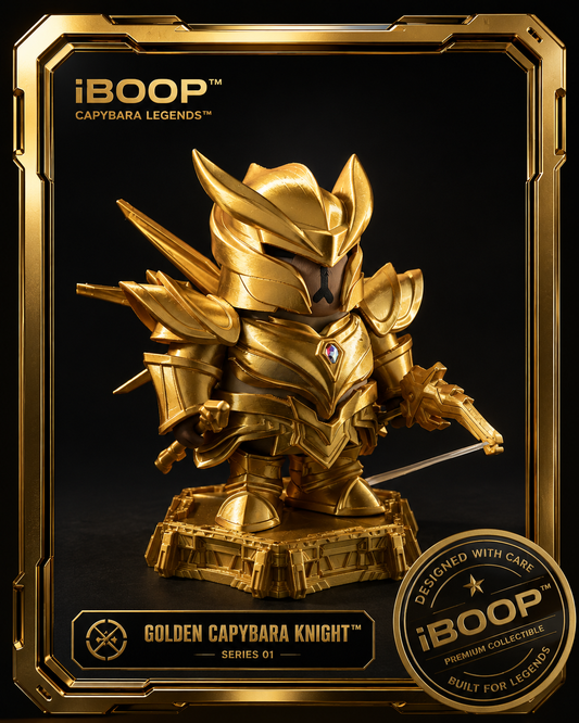 Golden Capybara Knight™ | Magnetic Fantasy Collectible Figure