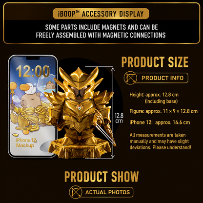 Golden Capybara Knight™ | Magnetic Fantasy Collectible Figure