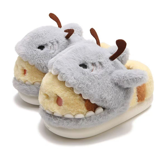 Shark & Bee Plush House Slippers