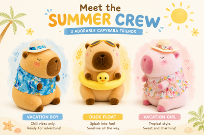 Summer Capybara Plush Collection