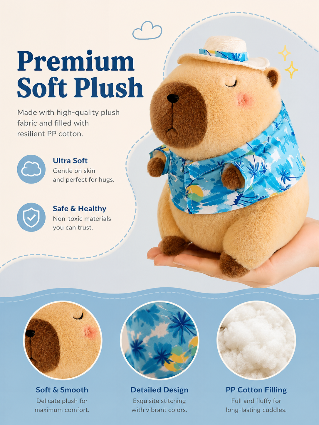 Summer Capybara Plush Collection