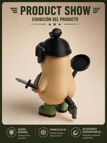 Capibara Fuerzas Especiales 3D Impresa – Figura Táctica Inspirada en Battle Royale con Accesorios Intercambiables | iBOOP