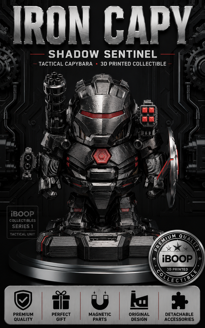 Tactical Capybara 3D Printed Figure | Dark Armor Collectible – iBOOP