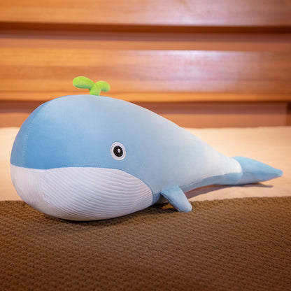 Peluche de ballena，almohada de ballena