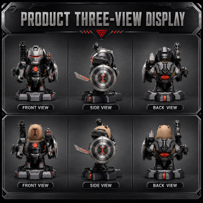 Tactical Capybara 3D Printed Figure | Dark Armor Collectible – iBOOP