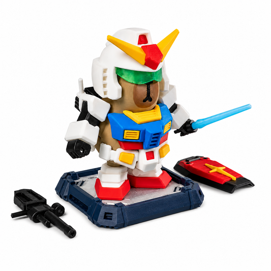 Mecha Capybara Figure – Magnetic Buildable Robot Collectible with Interchangeable Armor