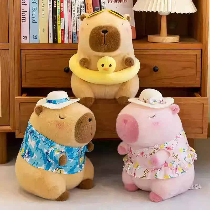 Capibara de Peluche Estilo Verano