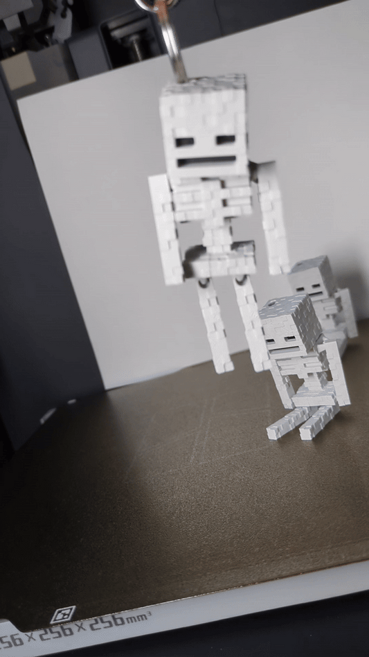 Minecraft hombre esqueleto figuras 3D