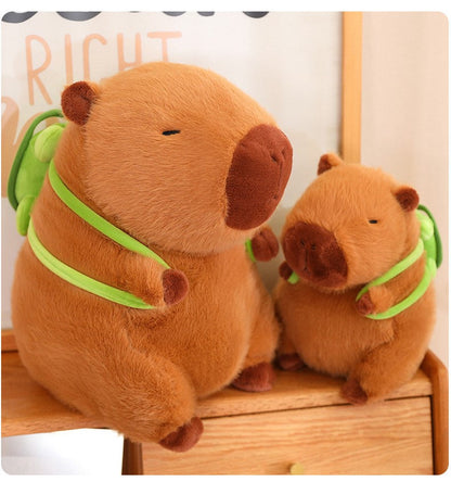 capybara con mochilita, peluche capybara