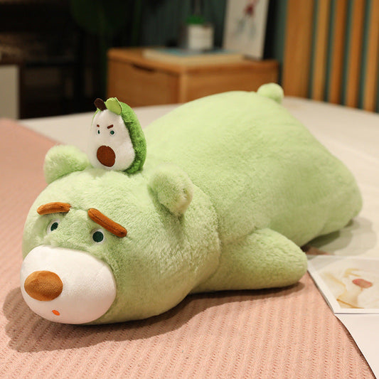 50/70cm, Teddy bear, lying bear, avocado, strawberry and orange